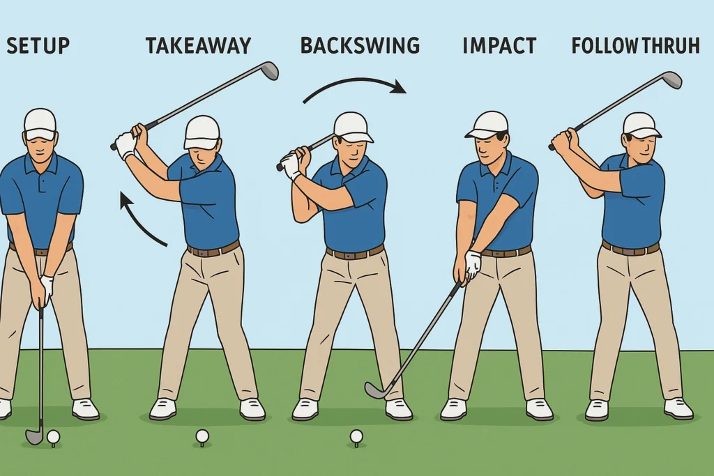 cac giai doan cua ky thuat swing golf