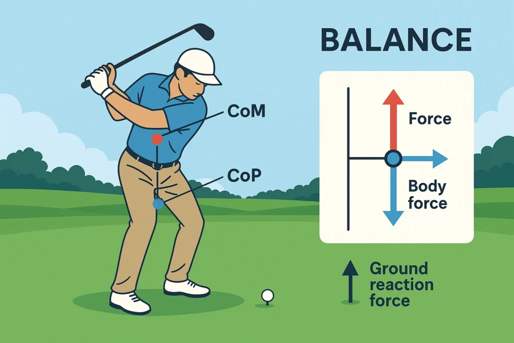 ky thuat giu thang bang trong swing golf